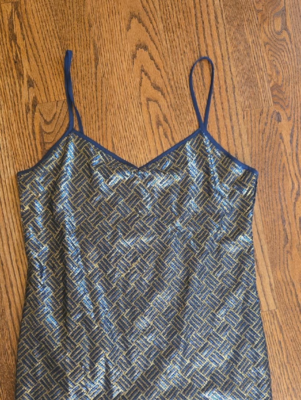 Banana Republic Navy with Gold Sequins Top